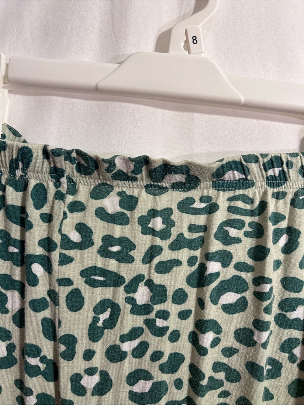 In My Sundays - Leopard-Print Green Button-Front Pajama Set - Picture 6 of 6